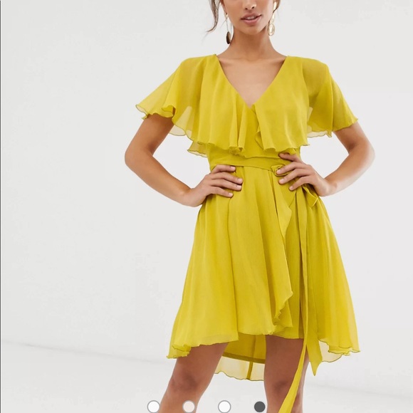ASOS chartreuse dress - Picture 1 of 7